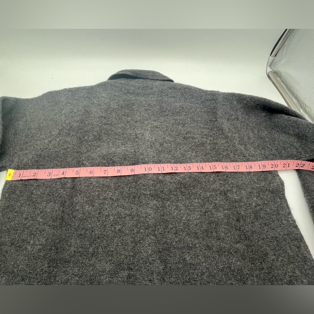 Pendleton Gray Wool Button Cardigan Blue Floral E… - image 7